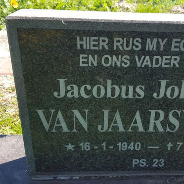 JAARSVELDT Jacobus Johannes, van 1940-2000