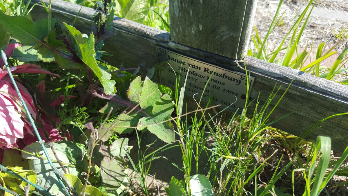 RENSBURG Nicolaas Frans, Janse van 1937-1999 &amp; Caroline 1949-2010