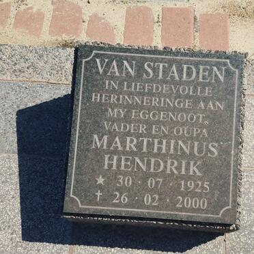 STADEN Marthinus Hendrik, van 1925-2000