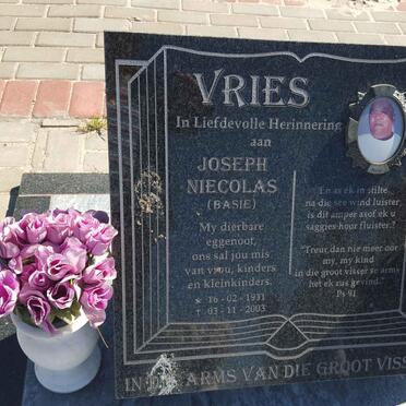 VRIES Joseph Niecolas 1931-2003