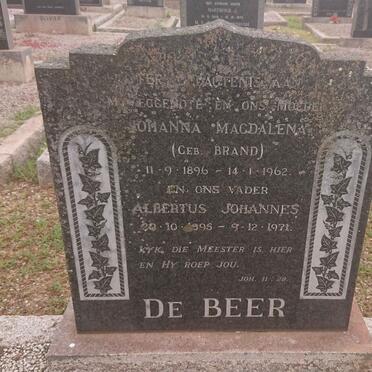BEER Albertus Johannes, de 1895-1971 &amp; Johanna Magdalena BRAND 1896-1962
