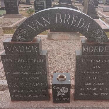 BREDA J.A.S., van 1889-1967 &amp; I.H.J. ACKER 1897-1977