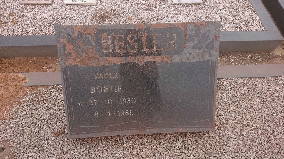 BESTER Boetie 1930-1981