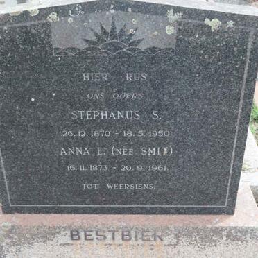 BESTER Stephanus S. 1870-1950 &amp; Anna E. SMIT 1873-1961