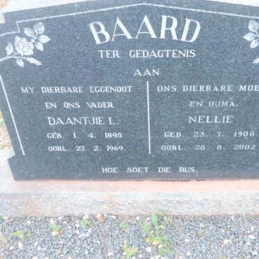 BAARD Daantjie L. 1895-1969 &amp; Nellie 1908-2002