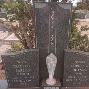 GROBBELAAR Frederik Barend 1924-2002 &amp; Cornelia Johanna 1924-1982