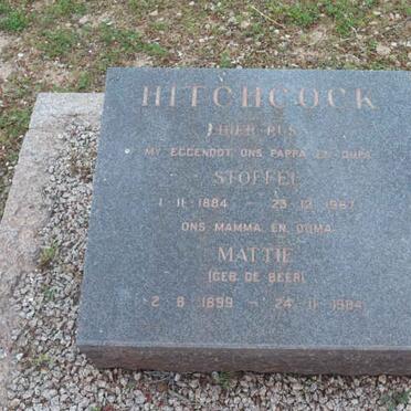 HITCHCOCK Christoffel Jacobus 1884-1967 &amp; Martha Johanna DE BEER 1899-1984