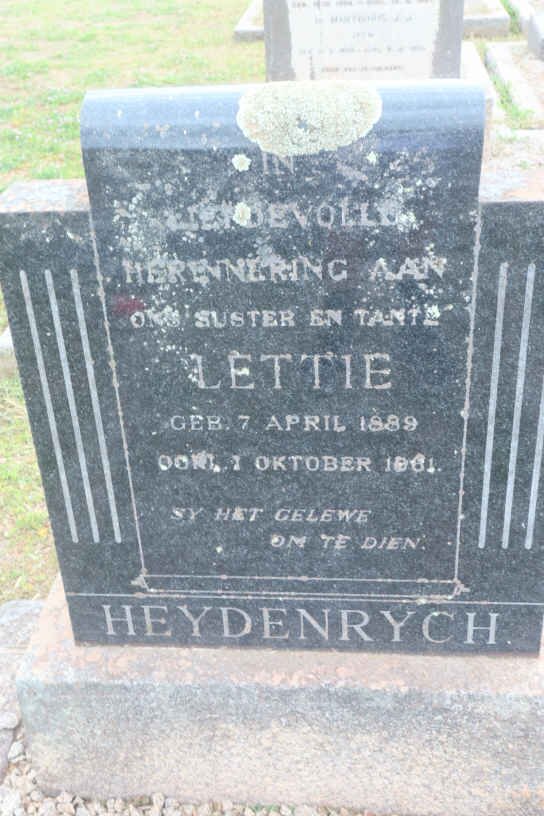 HEYDENRYCH Lettie 1889-1961