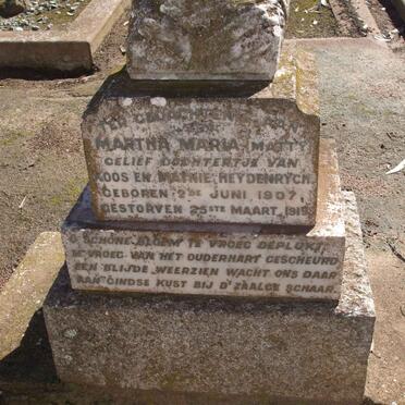 HEYDENRYCH Martha Maria 1907-1919