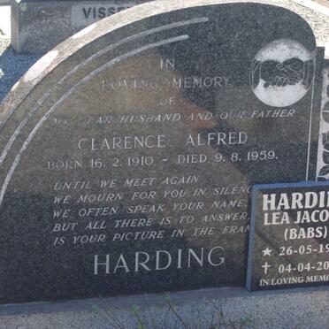HARDING Clarence Alfred 1910-1959 &amp; Lea Jacoba 1919-2006