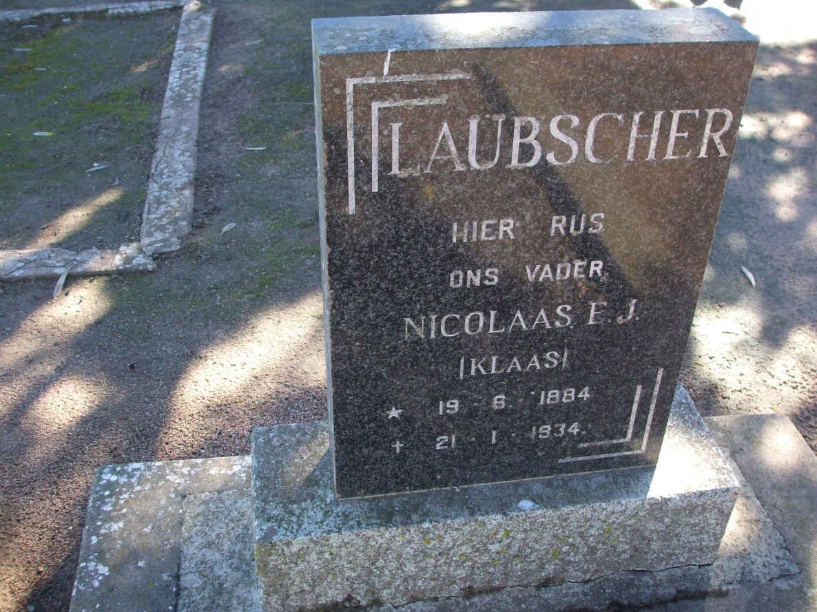 LAUBSCHER Nicolaas E.J. 1884-1934