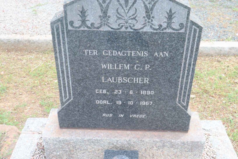 LAUBSCHER Willem C.P. 1890-1967