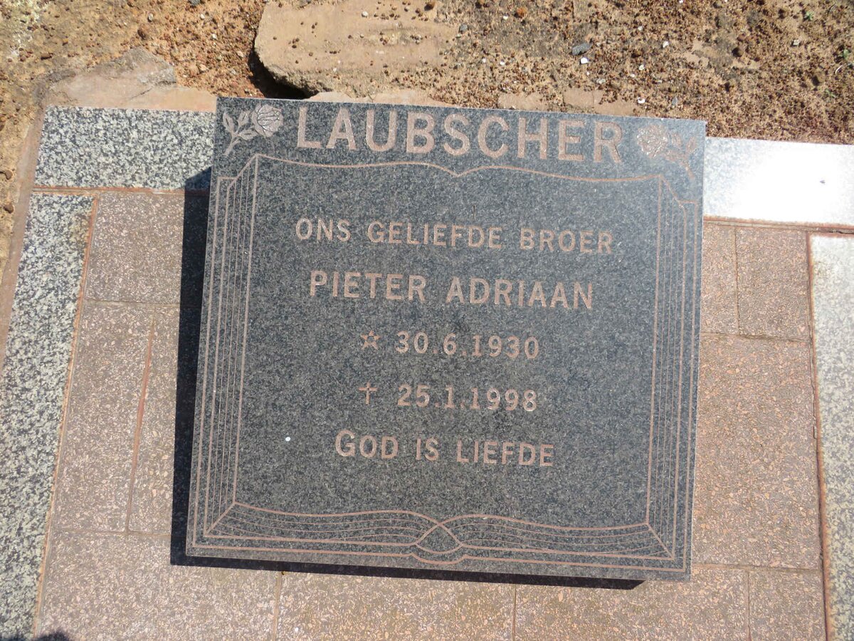 LAUBSCHER Pieter Adriaan 1930-1998