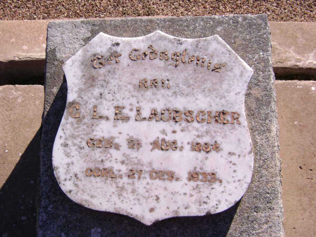 LAUBSCHER G.L.E. 1864-1933