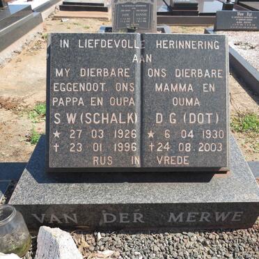 MERWE S.W., van der 1926-1996 &amp; D.G. 1930-2003