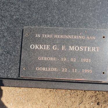 MOSTERT G.F. 1921-1995