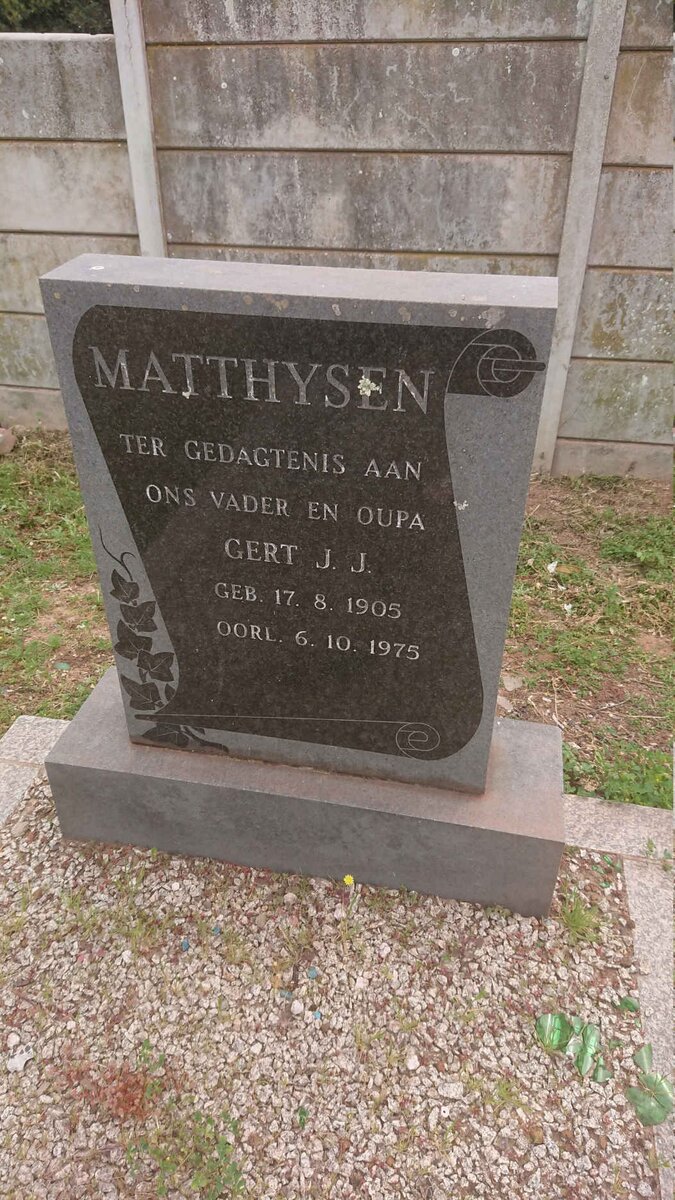 MATTHYSEN Gert J.J. 1905-1975