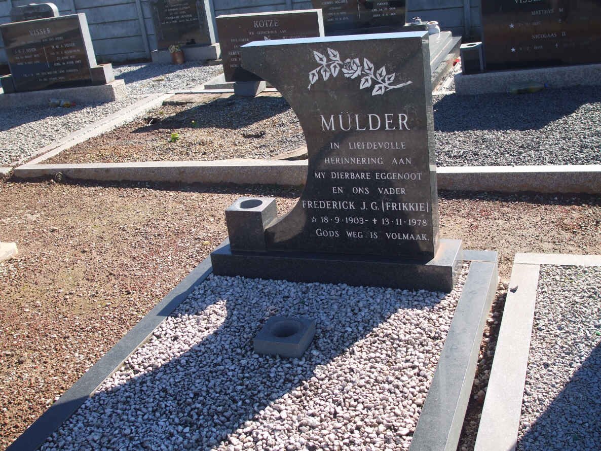 MULDER Frederick J.G. 1903-1978