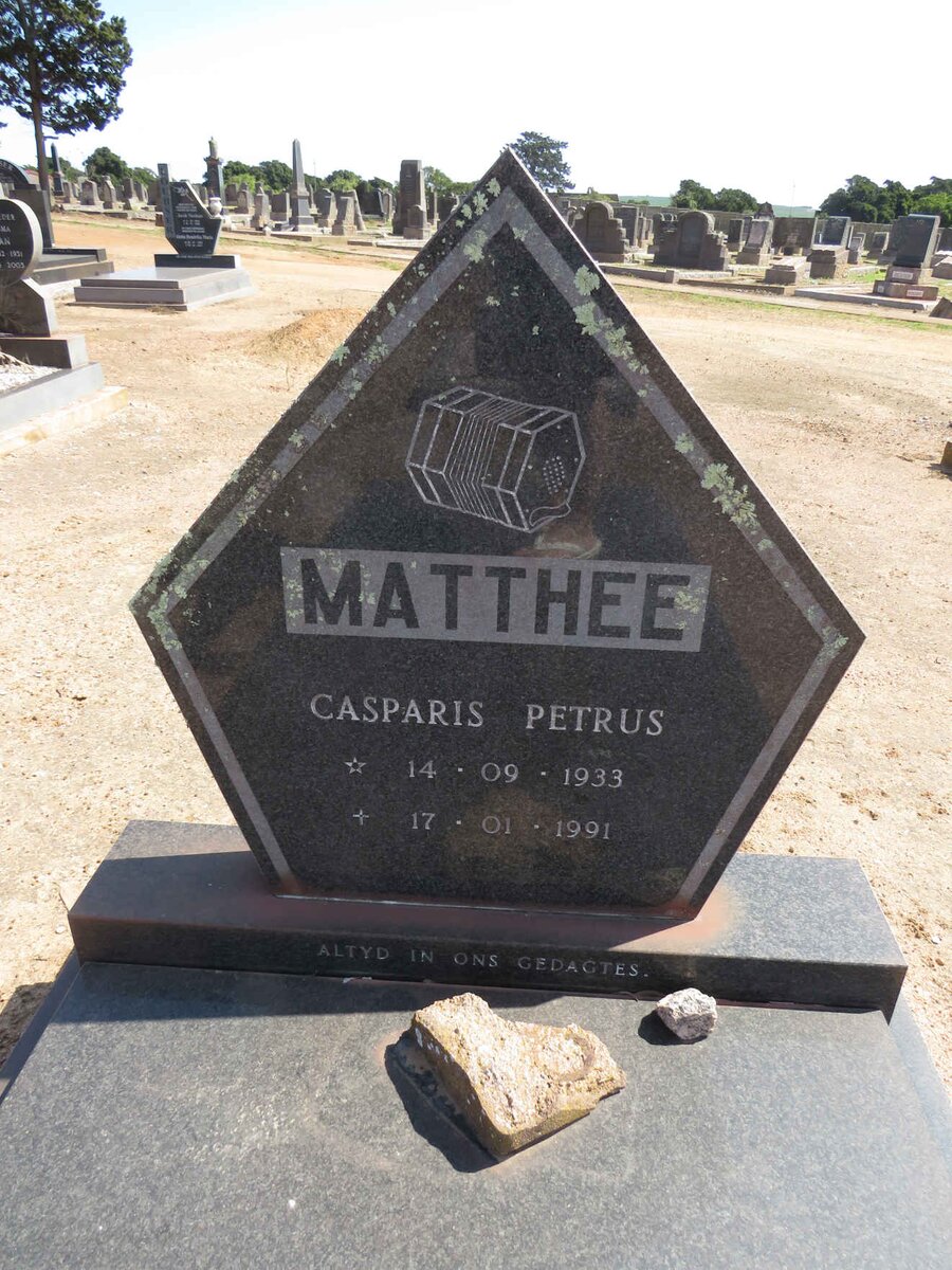 MATTHEE Casparis Petrus 1933-1991