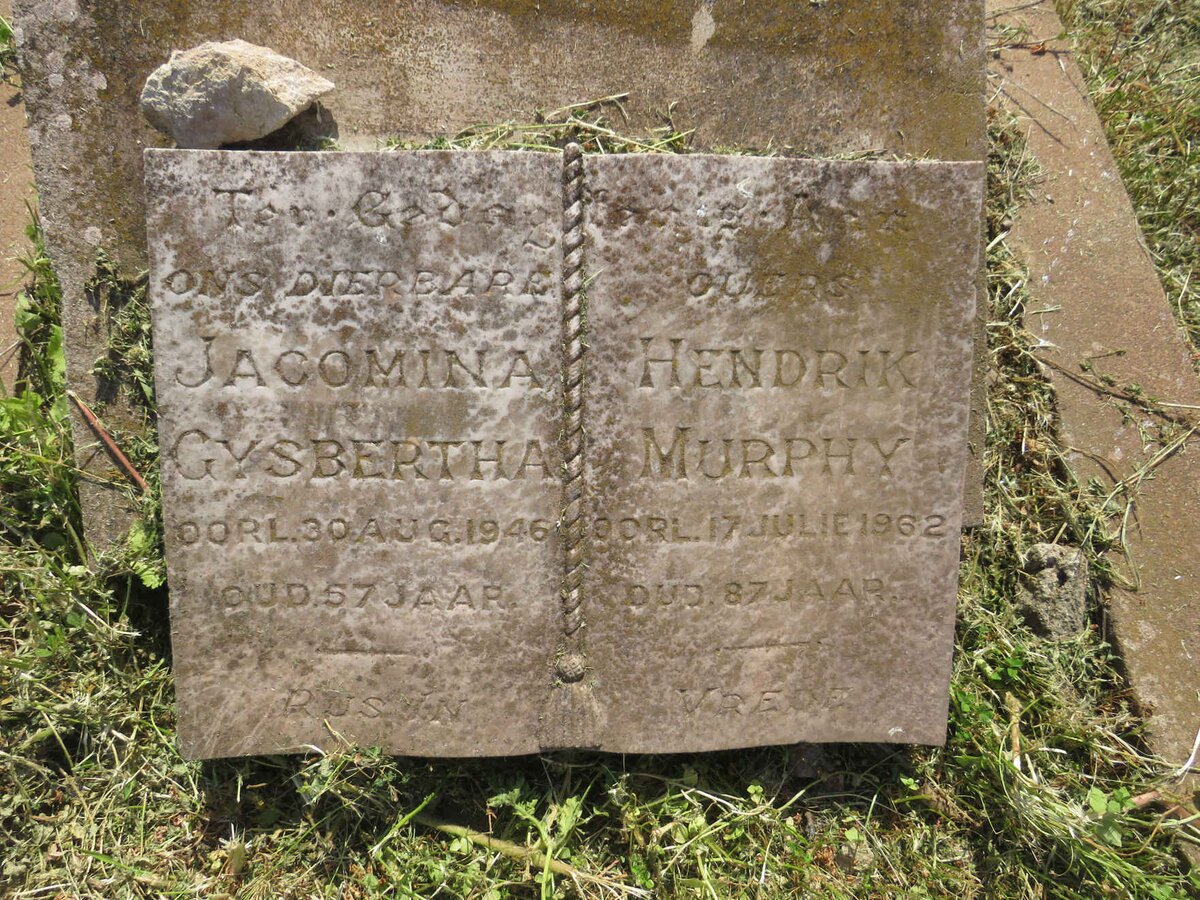 MURPHY Hendrik -1962 &amp; Jacomina Gysbertha -1946