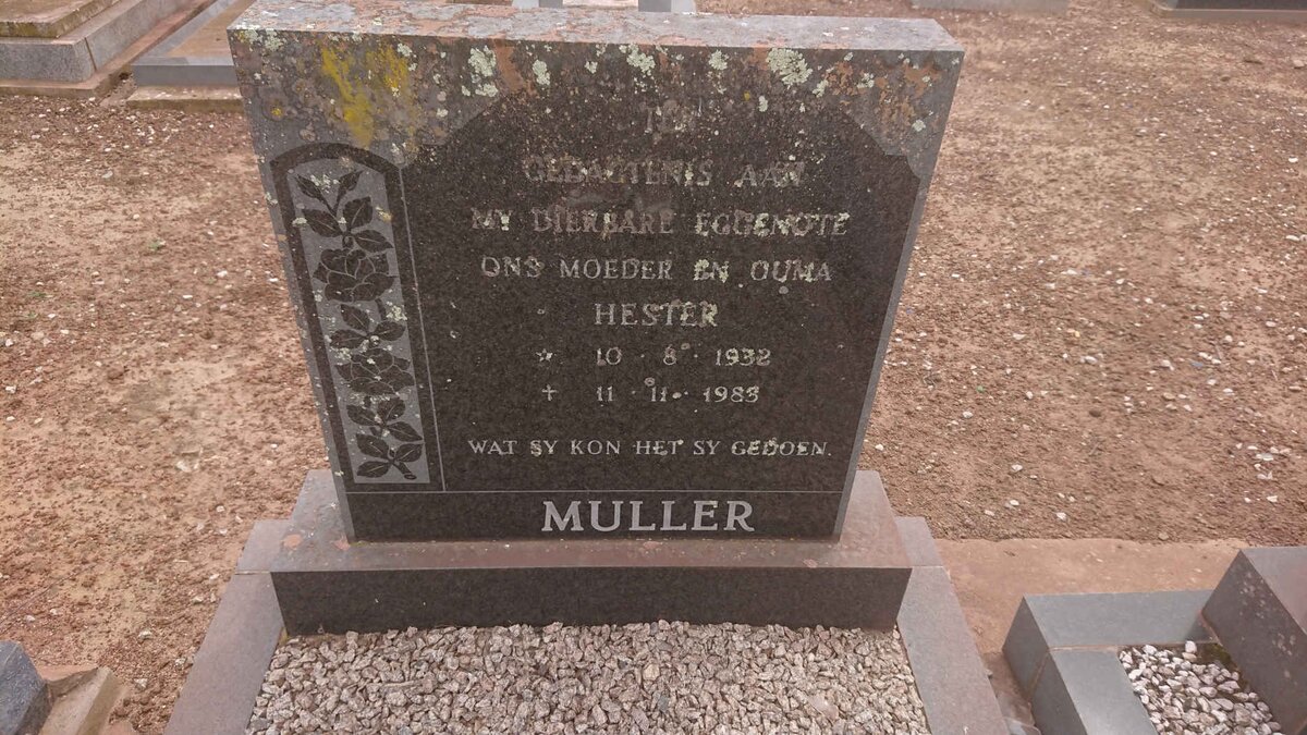 MULLER Hester 1932-1989