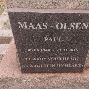OLSEN Paul, MAAS- 1944-2015