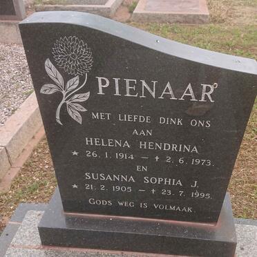 PIENAAR Susanna Sophia J. 1905-1995 :: PIENAAR Helena Hendrina 1914-1923