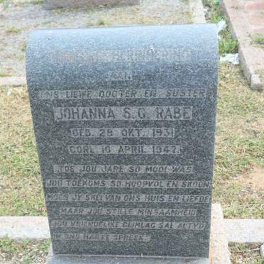 RABE Johanna S.G. 1931-1942