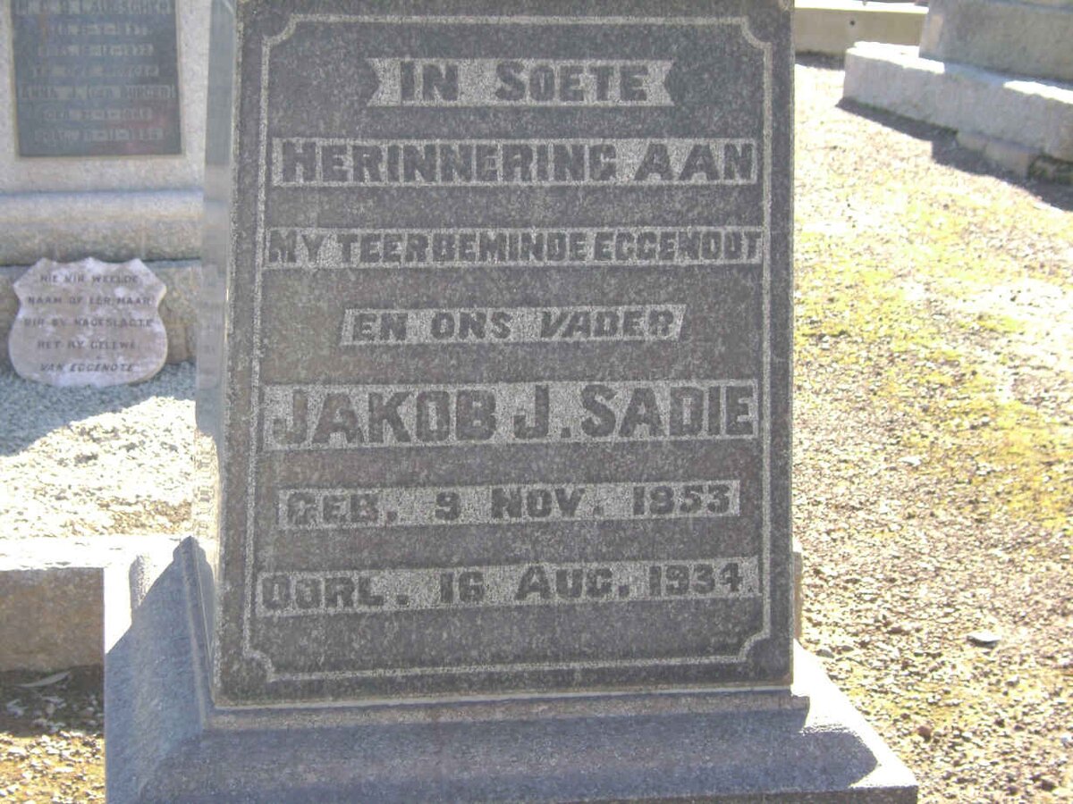 SADIE Jakob J.  1853-1934
