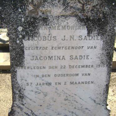SADIE Jacobus J.N.  -1915 