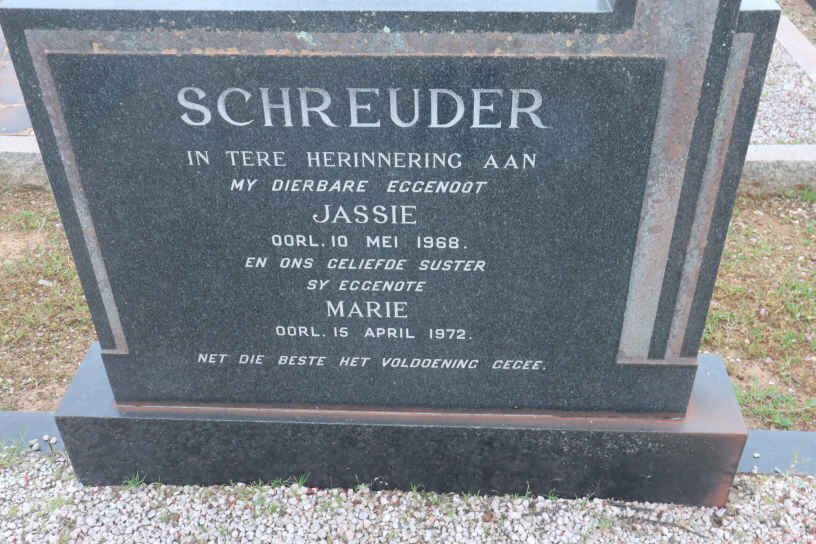 SCHREUDER Jassie -1968 &amp; Marie -1972