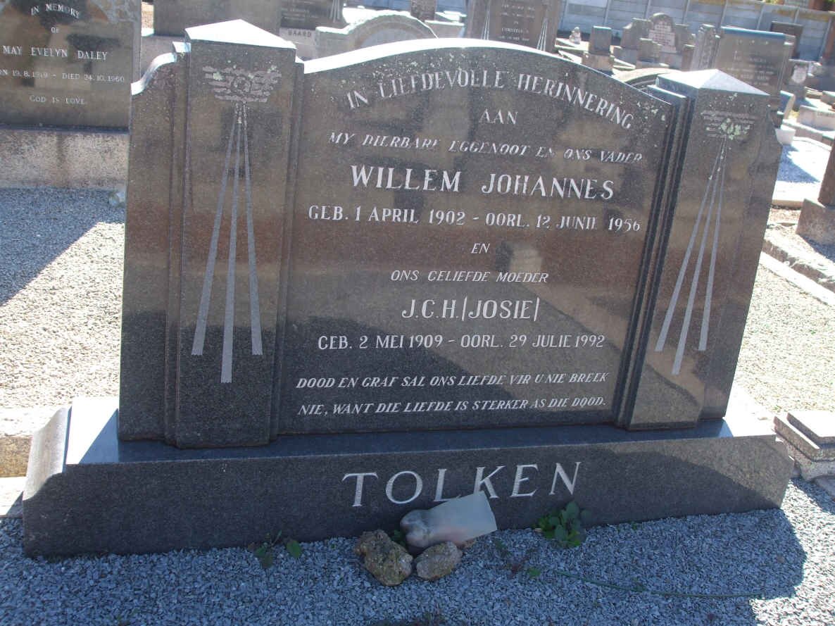TOLKEN Willem Johannes 1902-1956 &amp; J.C.H. 1909-1992