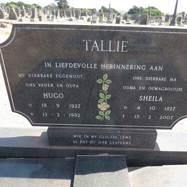 TALLIE Hugo 1927-1992 &amp; Sheila 1927-2007