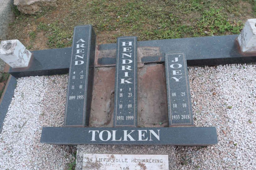 TOLKEN Arend 1899-1955 :: TOLKEN Hendrik 1931-1999 :: TOLKEN Joey 1933-2018