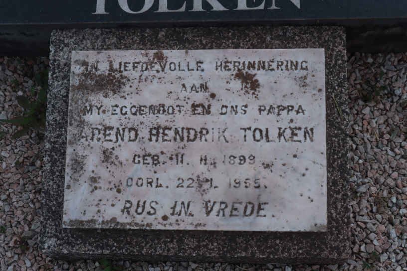 TOLKEN Arend Hendrik 1899-1955