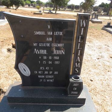 WILLIAMS Avril John 1960-1997