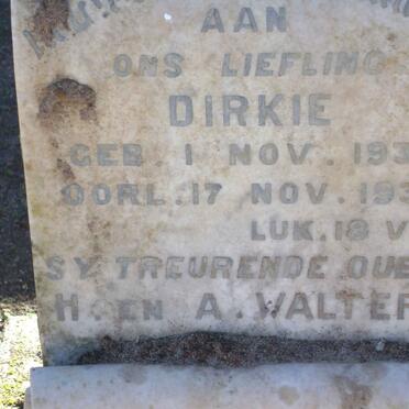 WALTERS Dirkie 1935-1938