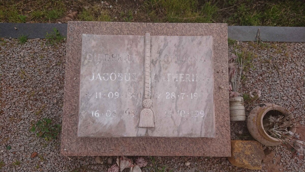 WESTHUIZEN Diederick Jacobus, van der 1901-1981 &amp; Johanna Catherina 1907-1994