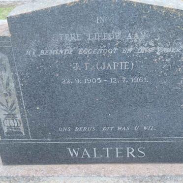 WALTERS J.F. 1905-1961