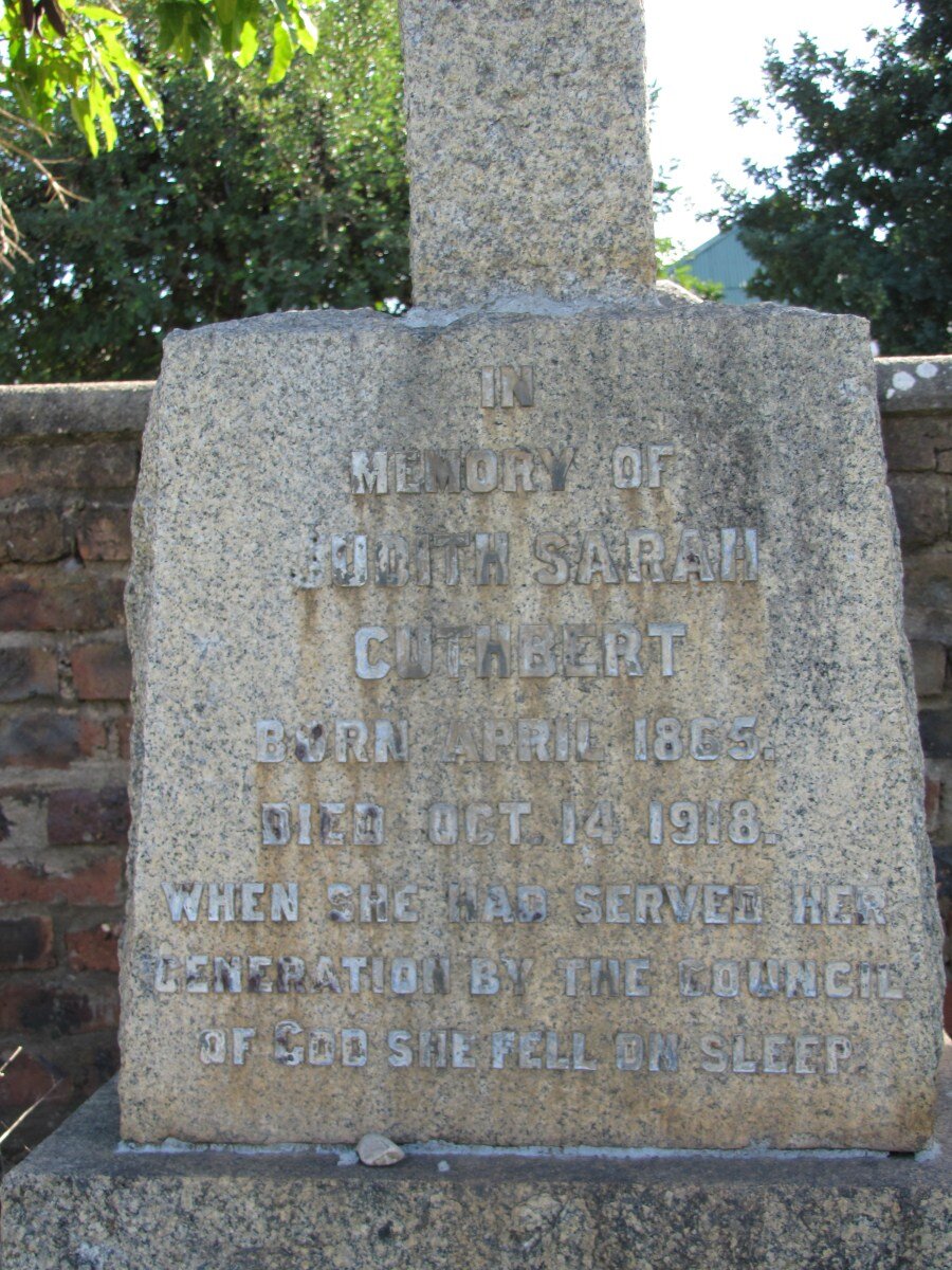 CUTHBERT Judith Sarah 1865-1918