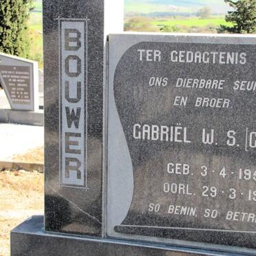BOUWER Gabriel W.S. 1953-1973