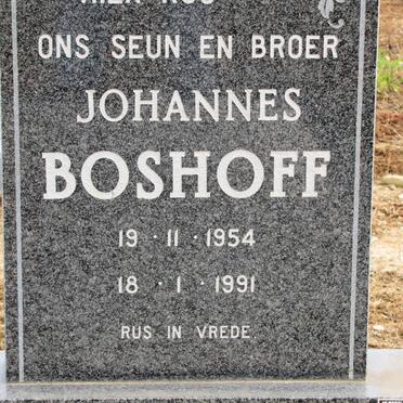 BOSHOFF Johannes 1954-1991