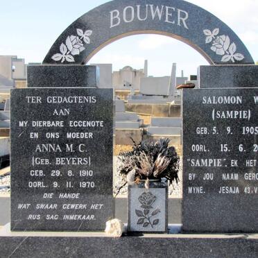 BOUWER Salomon W. 1905-2005 &amp; Anna M.C. BEYERS 1910-1970