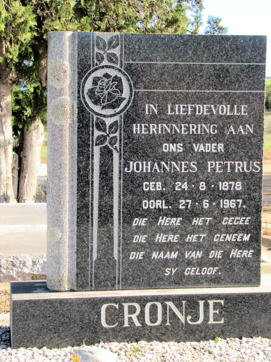 CRONJE Johannes Petrus 1878-1967
