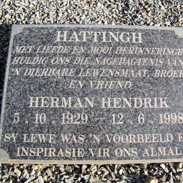 HATTINGH Herman Hendrik 1929-1998