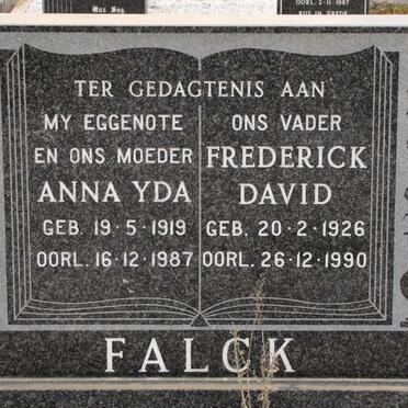 FALCK Frederick David 1926-1990 &amp; Anna Yda 1919-1987  