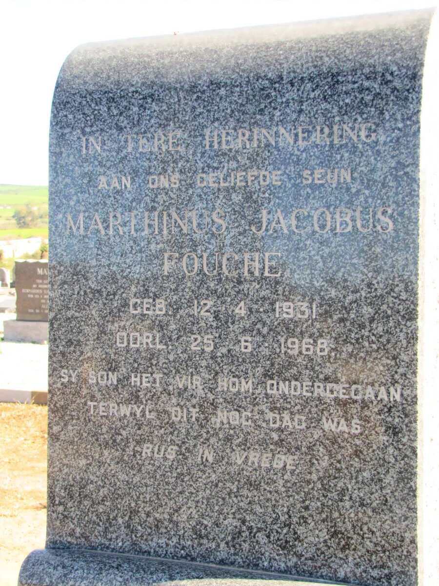 FOUCHE Marthinus Jacobus 1931-1968