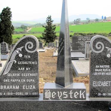 HEYSTEK Abraham Eliza 1919-1981 &amp; Elizabeth Helena 1926-2008