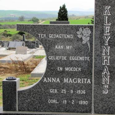 KLEYNHANS Anna Magrita 1936-1990