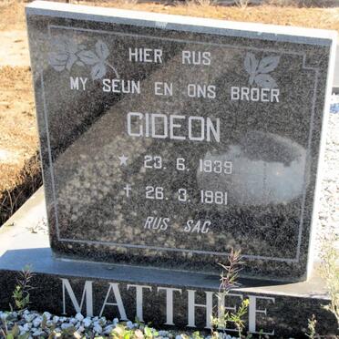 MATTHEE Gideon 1939-1981